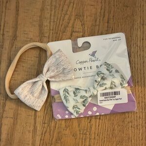 Copper Pearl Bowtie Box - Fern Design NWT and Oat  NWOT